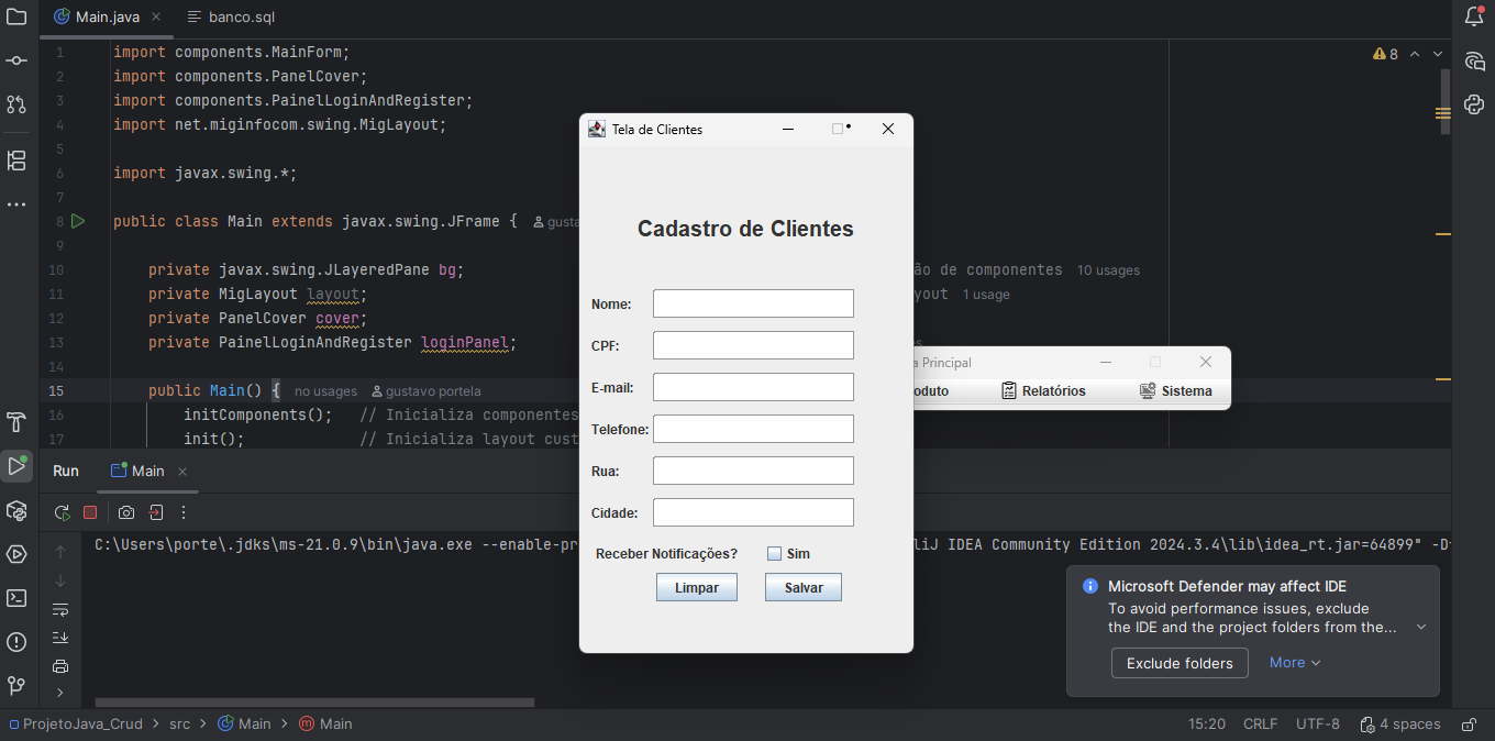 Preview do Sistema de Login